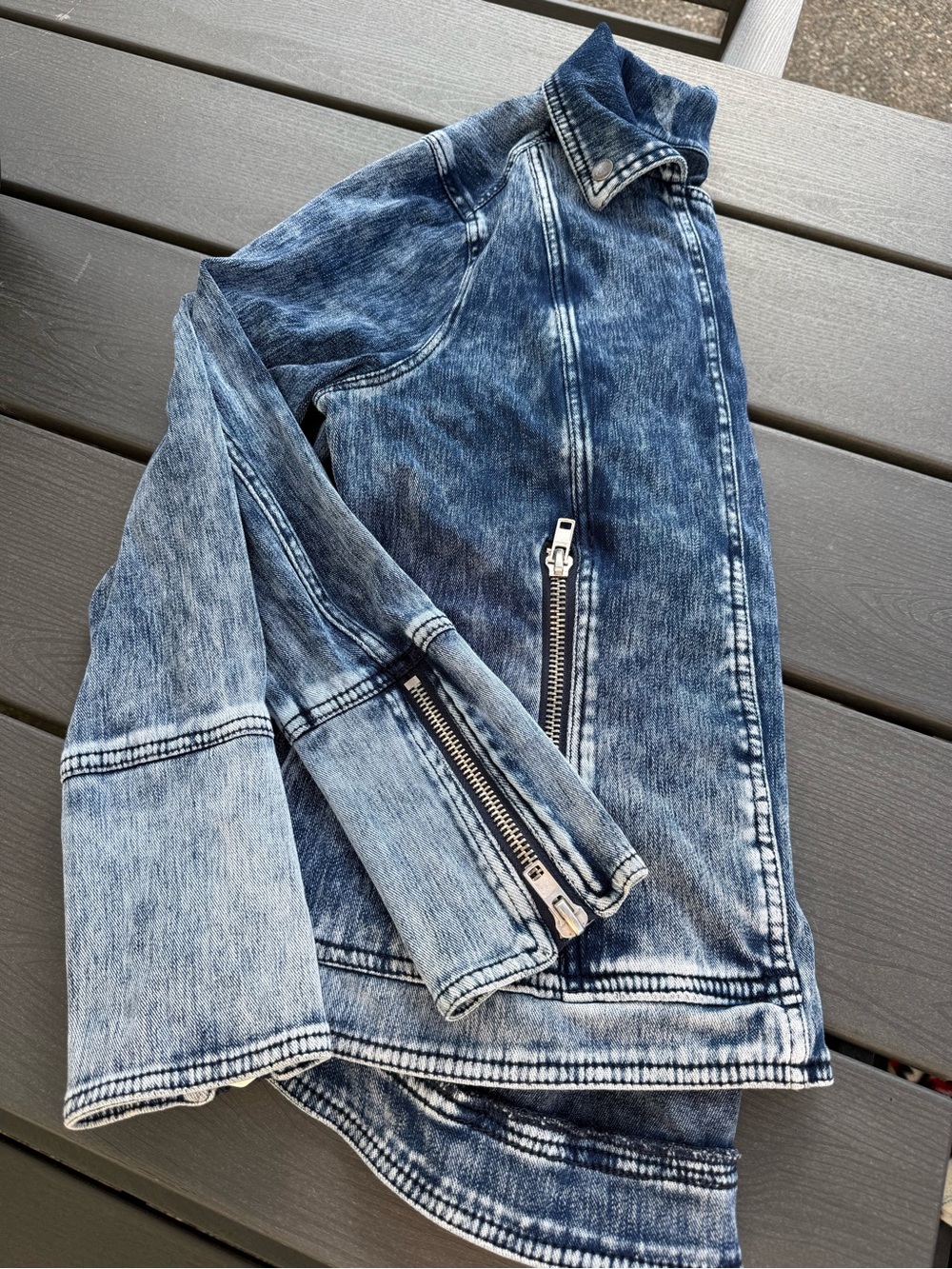 Liverpool Bradford Moto Denim Jacket XL | Like New - Picture 14 of 16
